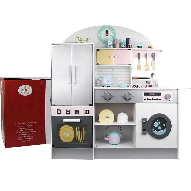 Wooden Play refrigerator Kitchen For Kids Lovely Wooden Toys