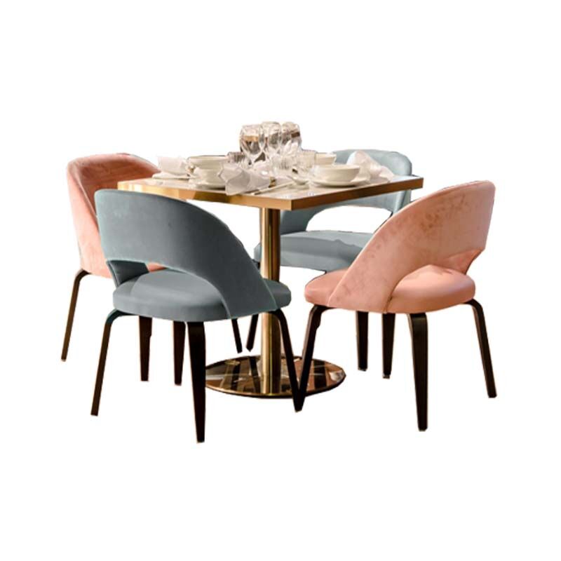 Modern design dining tables and chairs set custom made luxury hotel restaurant furniture