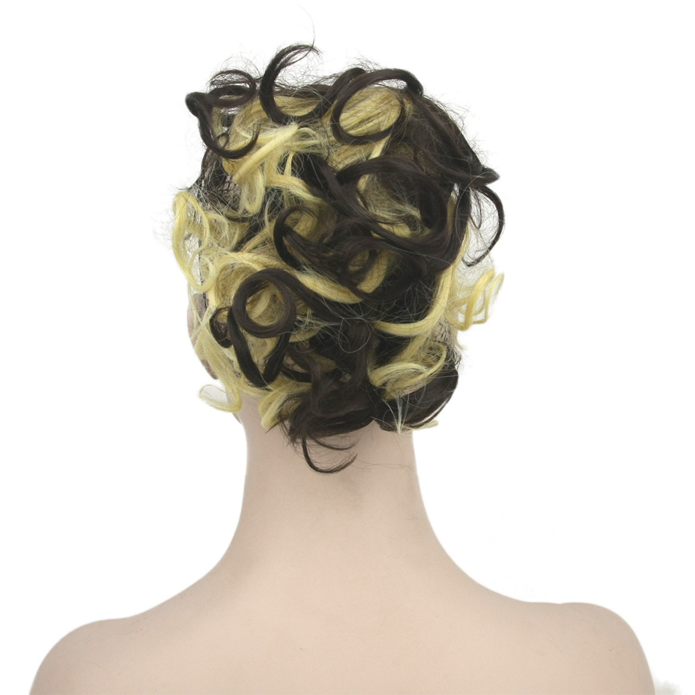 European and American hot sells shrapnel ponytail hair extension short wigs with cheap price Shrapnel ponytail fluffy
