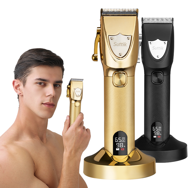 Hot Sell Cordless Haircut Clipper Set Barber Trimmer Hair Cut Machine Professional Barber Hair Strimmer for Men Black Gold 1pcs