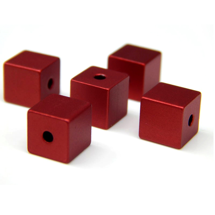 Factory custom Beads Metal Cylinder anodized cubes aluminium cube beads