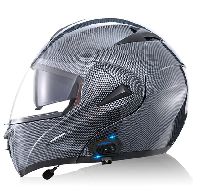 Wholesale electric motorcycle bluetooth helmet off-road dual lens personalized motorcycle full helmet