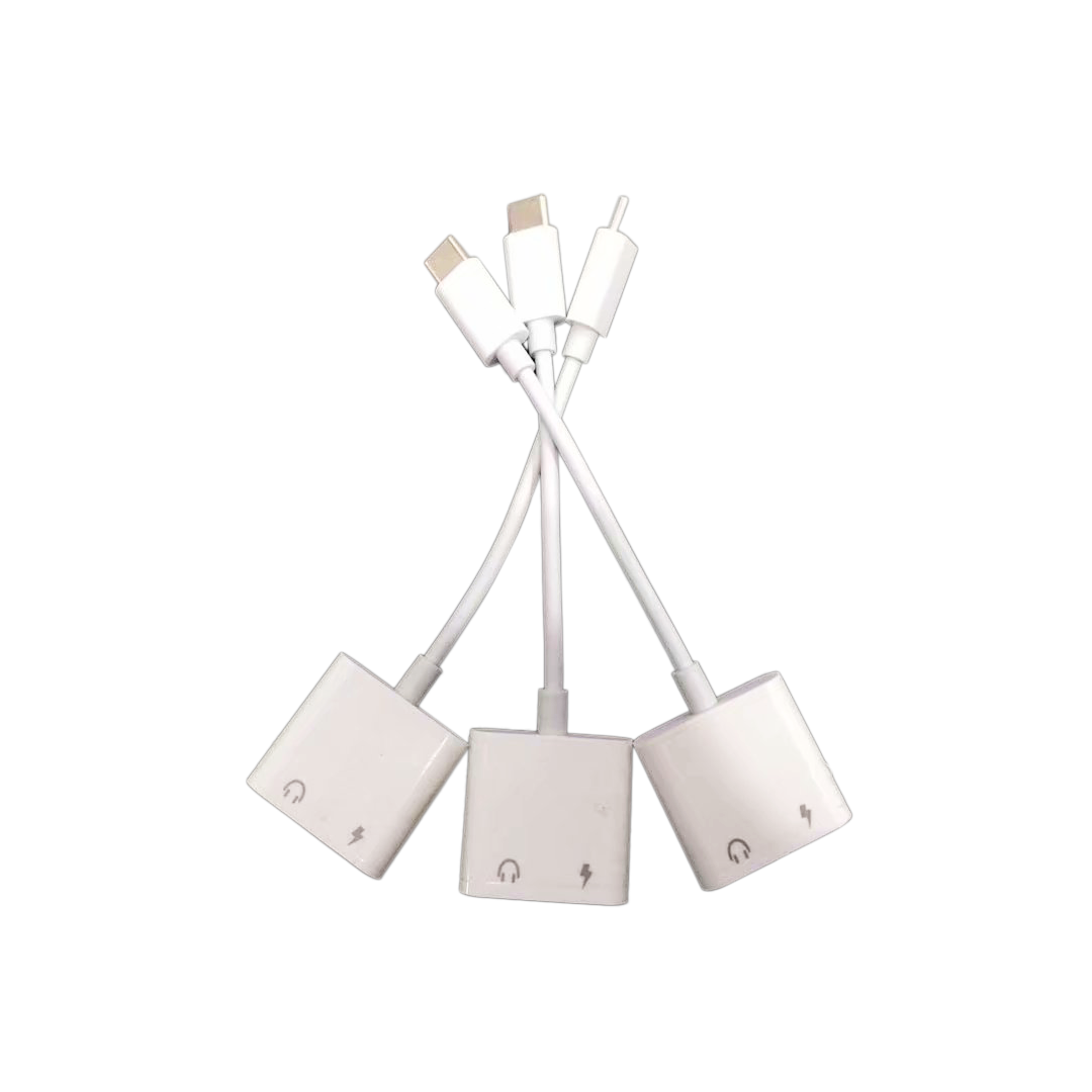 Hot Selling Product Digital 2 In 1 Phone Type-c To 3.5 Audio Adapter Cable, Listening To Songs, Charging