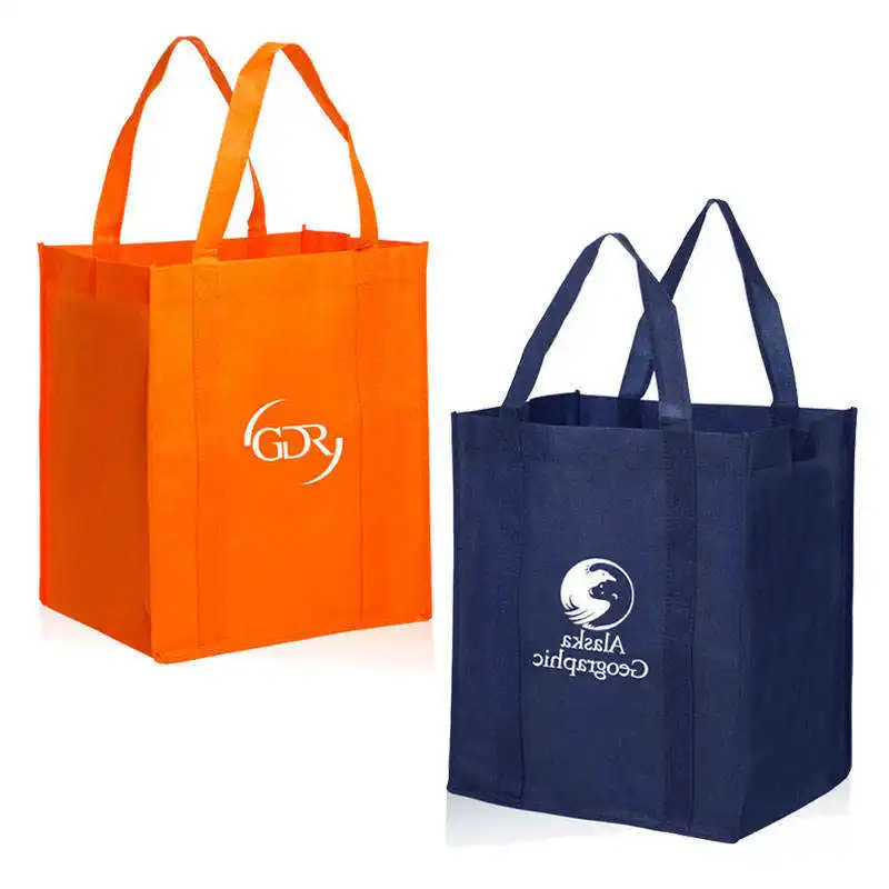 Bags Shopping Customized Promotional Plain Grocery Reusable Laminated Non-Woven Eco Shopping Tote Bag Custom Logo Fabric Non Woven Shopper Bag