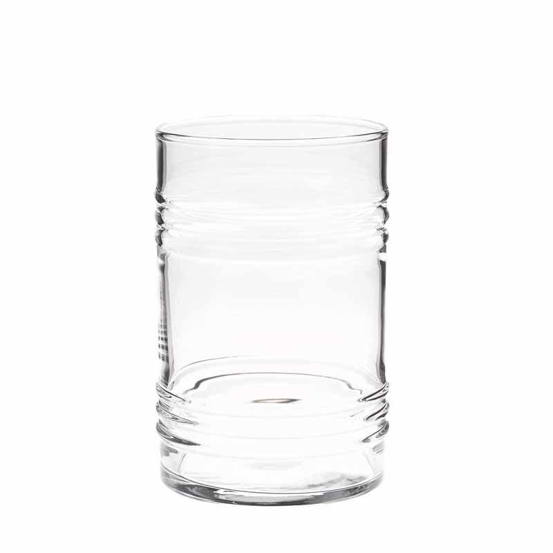 16 Ounce Beer Glasses, Tin Can Shaped Pint Glasses - Fine-Blown, Clear Glass Novelty Drinking Glasses