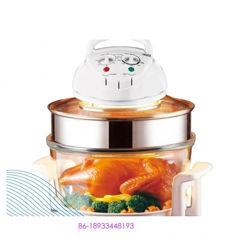 17L Electric Healthy Low Fat Cooker Infrared Halogen Convection Oven with Stainless Steel Extender Ring
