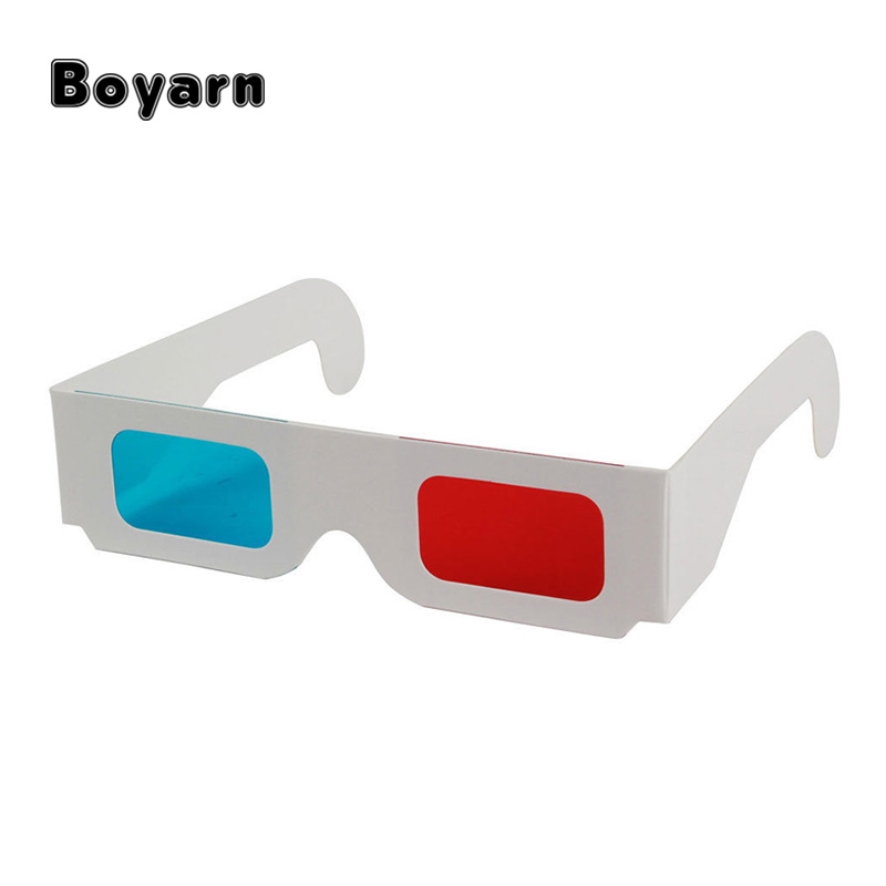 Универсальные бумажные 3d-очки Anaglyph, бумажные 3d-очки, очки для просмотра Anaglyph, красные, голубые, красные/синие 3d-очки для фильма EF