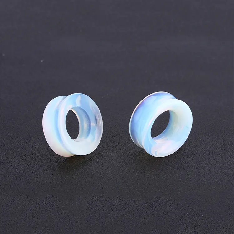 Customized Stone Earplugs Natural Gemstone Body Jewelry Organic Stone Plug Fashion Ear Decoration