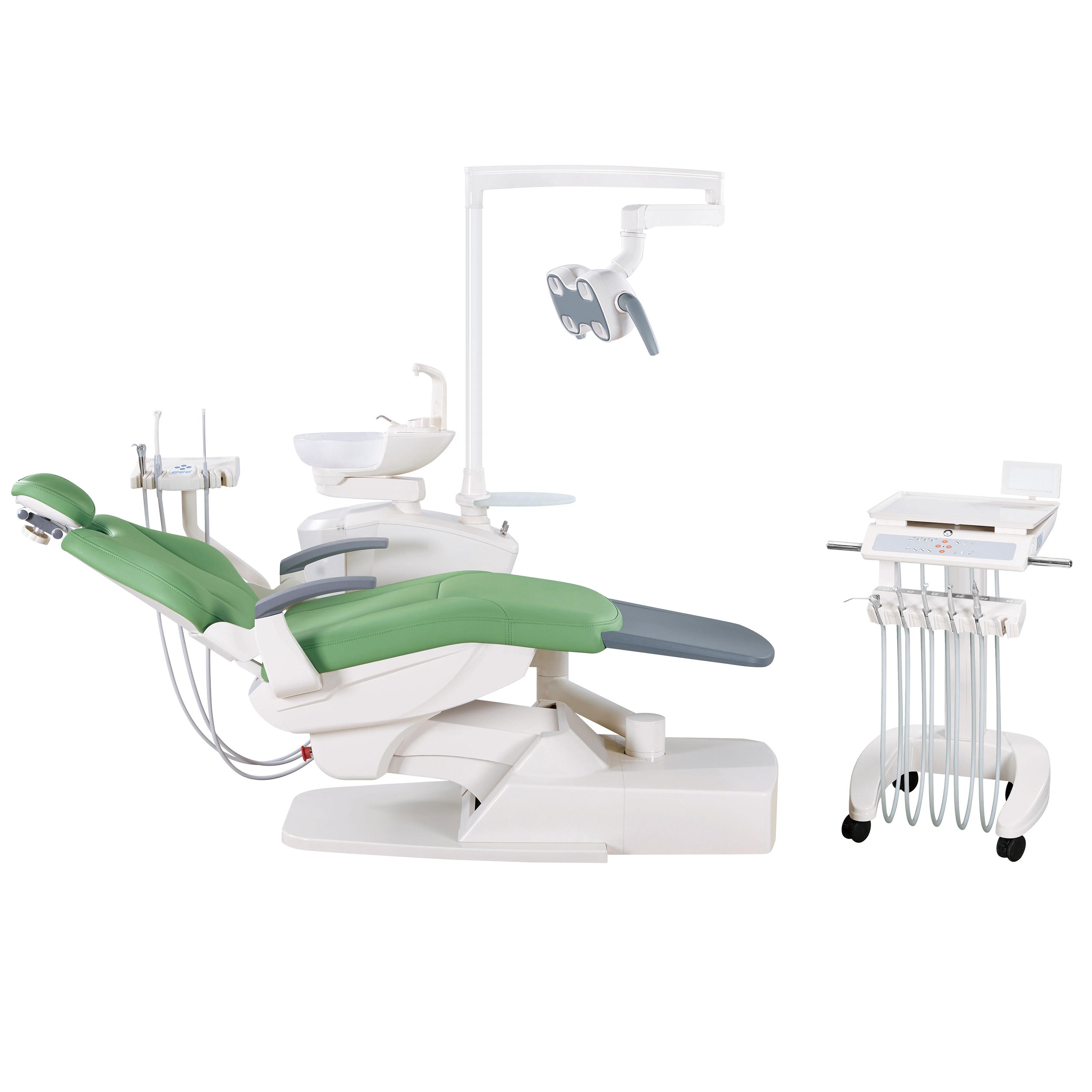 High level JERRY JR-215B2 CE ISO approved dental chair for left and right hand dentist