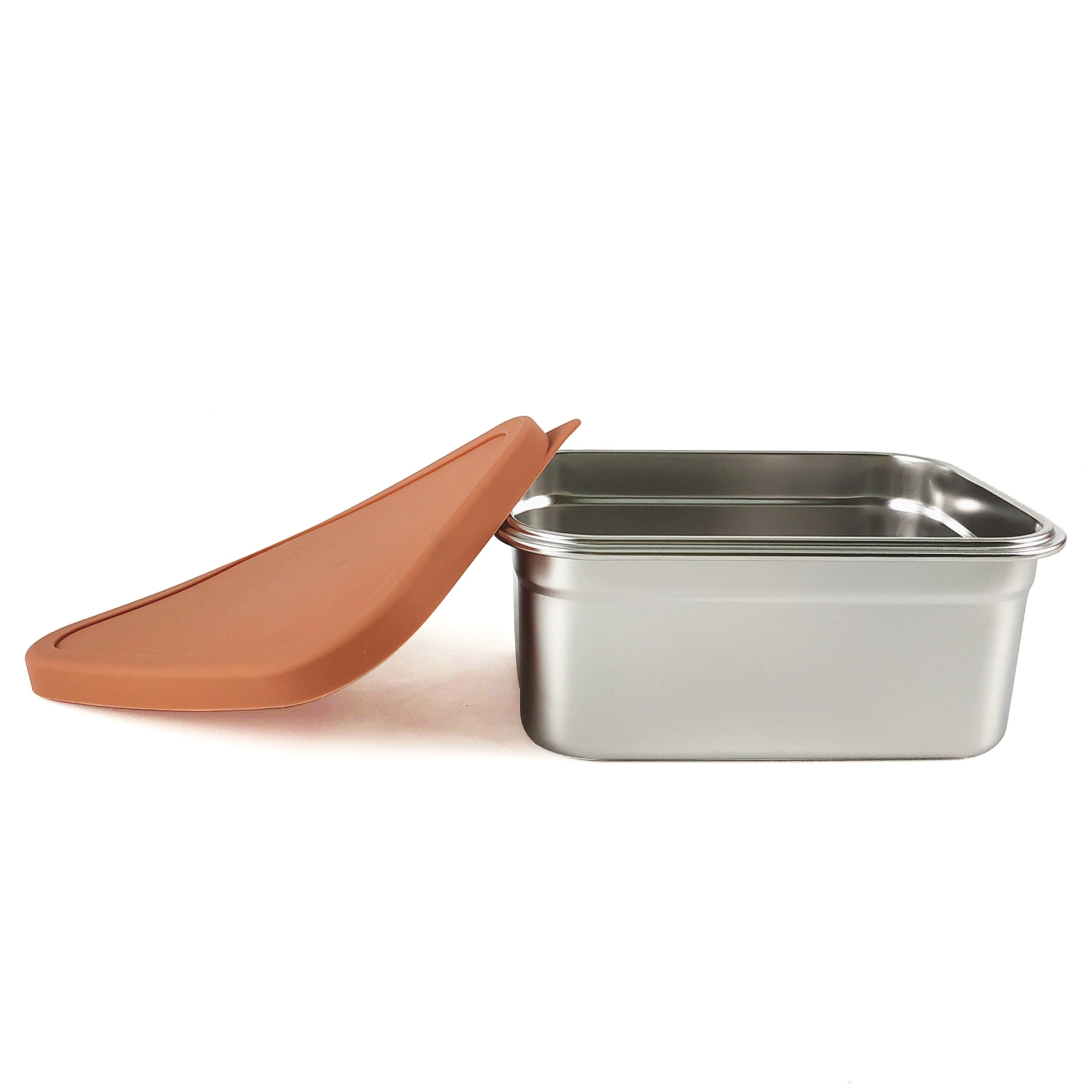 IKITCHEN, прямоугольная 304 Силиконовая крышка, Ланч-бокс Bento для детей, пищевой контейнер с контейнером из нержавеющей стали для еды на вынос