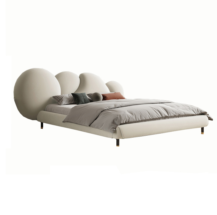 Cactus Upholstered Flannelette Bedroom Sets Single Queen Room Furniture Modern Home Frame Wood Beds