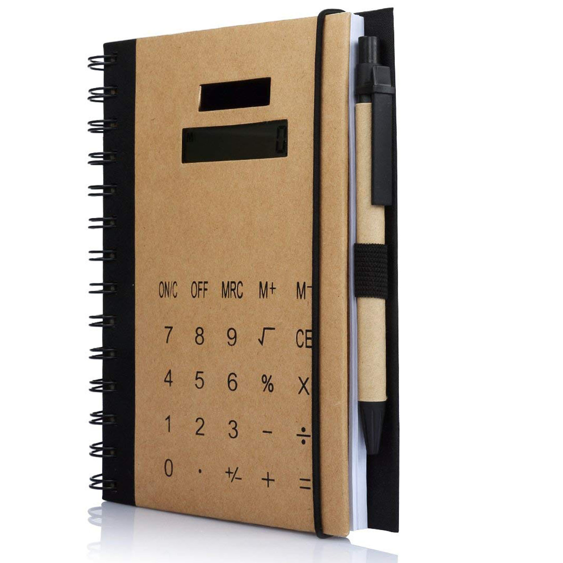 BSCI & ISO9001 Solar Electronic Calculator with Notebook Hardbound Journal Coil Diary Book Sticky Memo for Students School