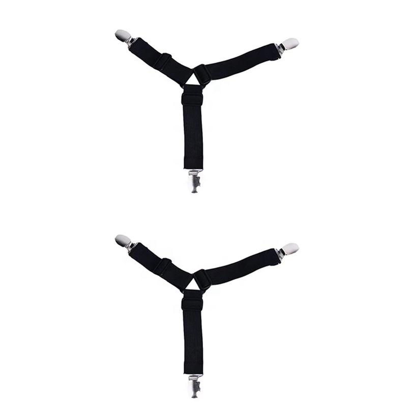 Bedsheet Fastener Edge Banding Round Corner Bed Sheet Grippers Elastic Adjustable Sheet Fasteners Heavy Duty Sheet Grippers Set