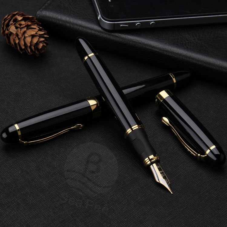Черная перьевая ручка jinhao, перьевая ручка для бизнеса