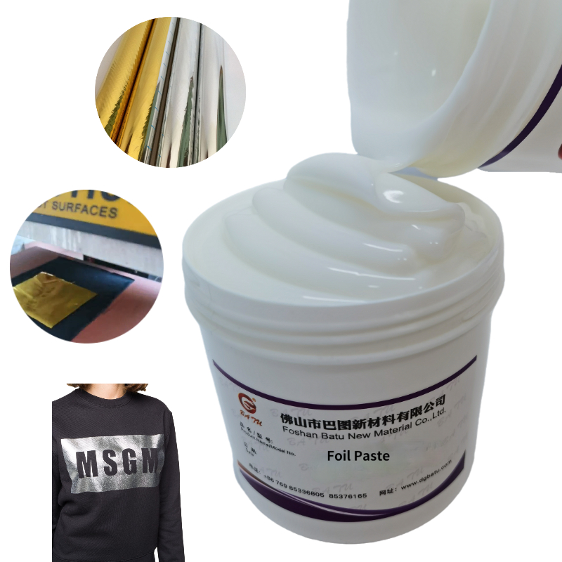 Water base Screen Printing Hot Foil Paste for Fabric Printing Anti Foil Paste