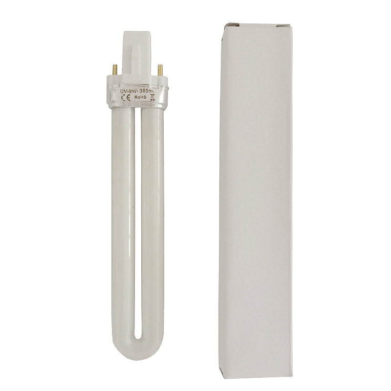 Wholesale 9W Replacement Electronical 9W U-Shaped 365nm Lamp Bulb Tube for Nail Art Dryer UV Lamp Light Nail Lamp Bulb