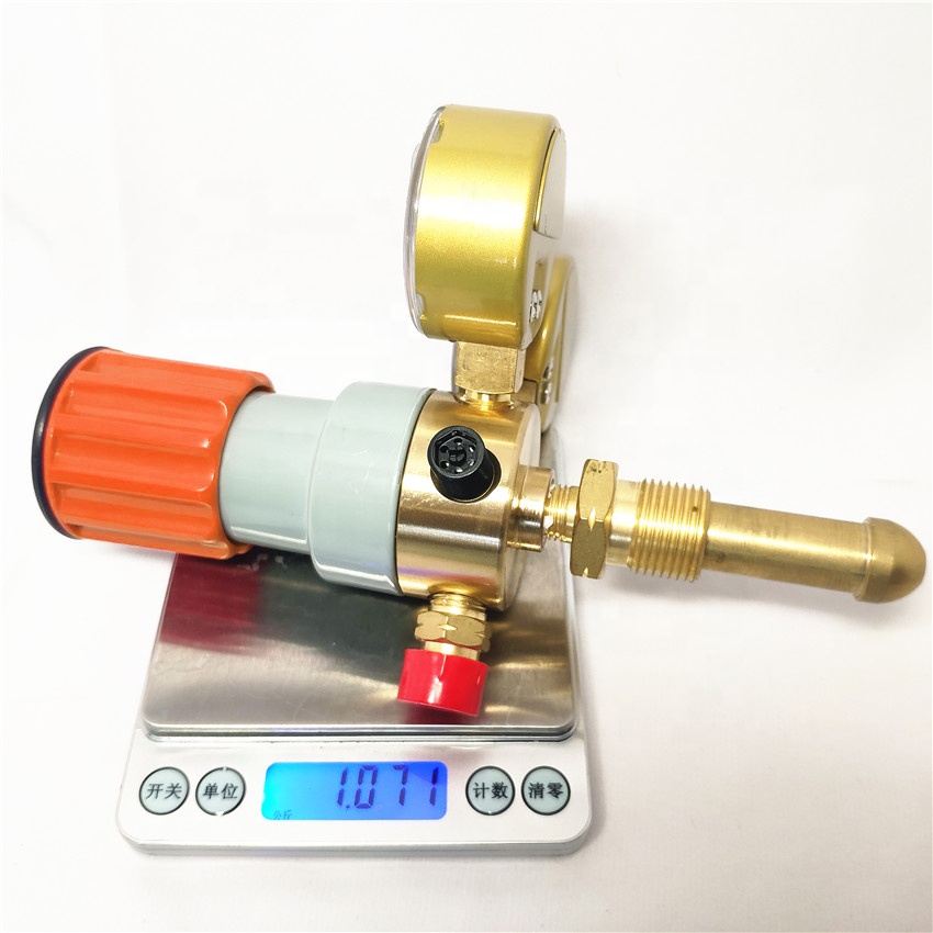 Propane LPG Rear Back inlet gas cylinder fuel gas single stage spring adjustable brass bonnet gas pressure regulator