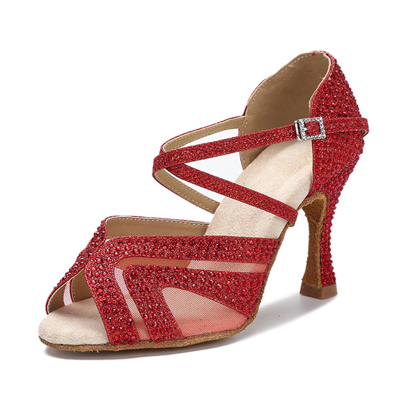 Latin Dance Professional dance shoes Open Toe sandal Ballroom women latin dance shoes