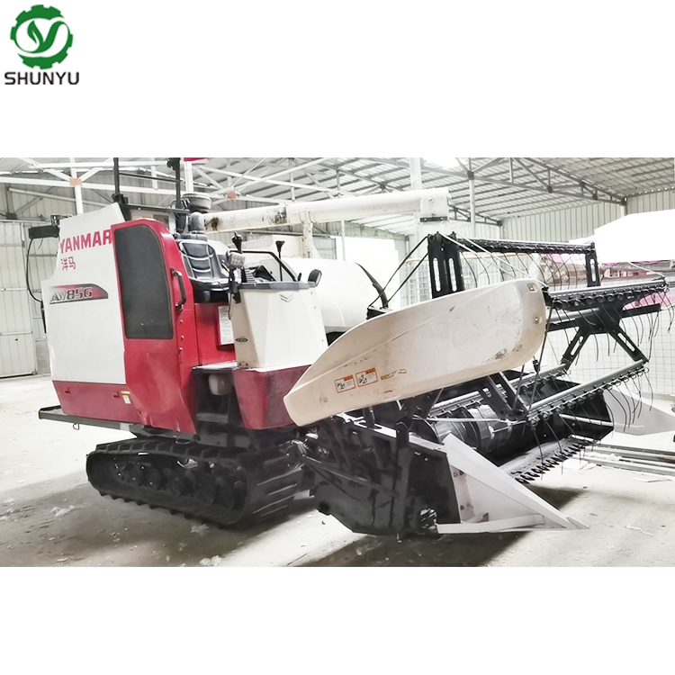 farm machinery low price used YANMA AW85G rice combine harvester