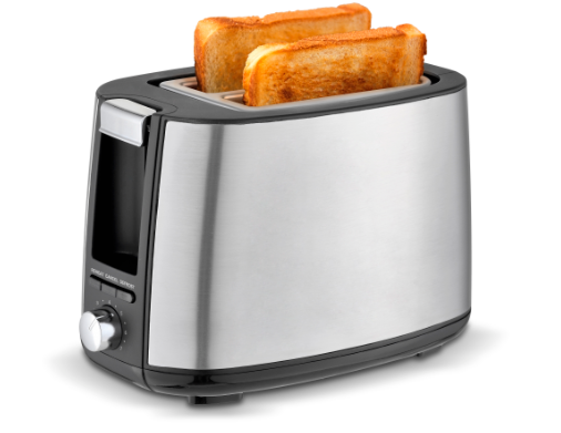 Wholesale custom logo PROLISS Stainless steel kitchen 2 slice electric sandwich bread retro toaster machine