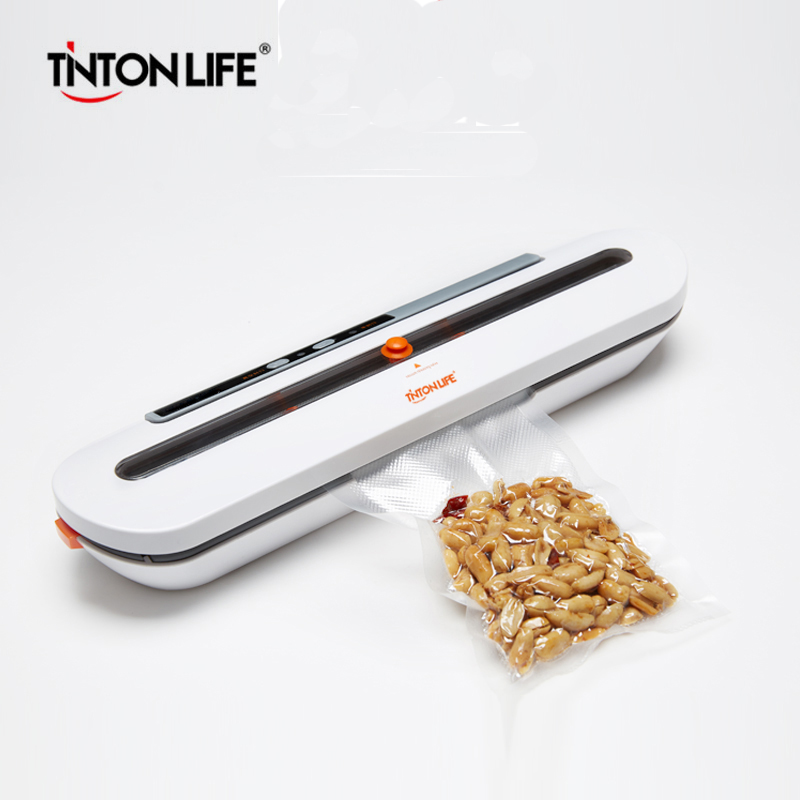 Вакуумный упаковщик пищевых продуктов TINTON LIFE, упаковочная машина, вакуумный упаковщик, в комплекте 10 пакетов