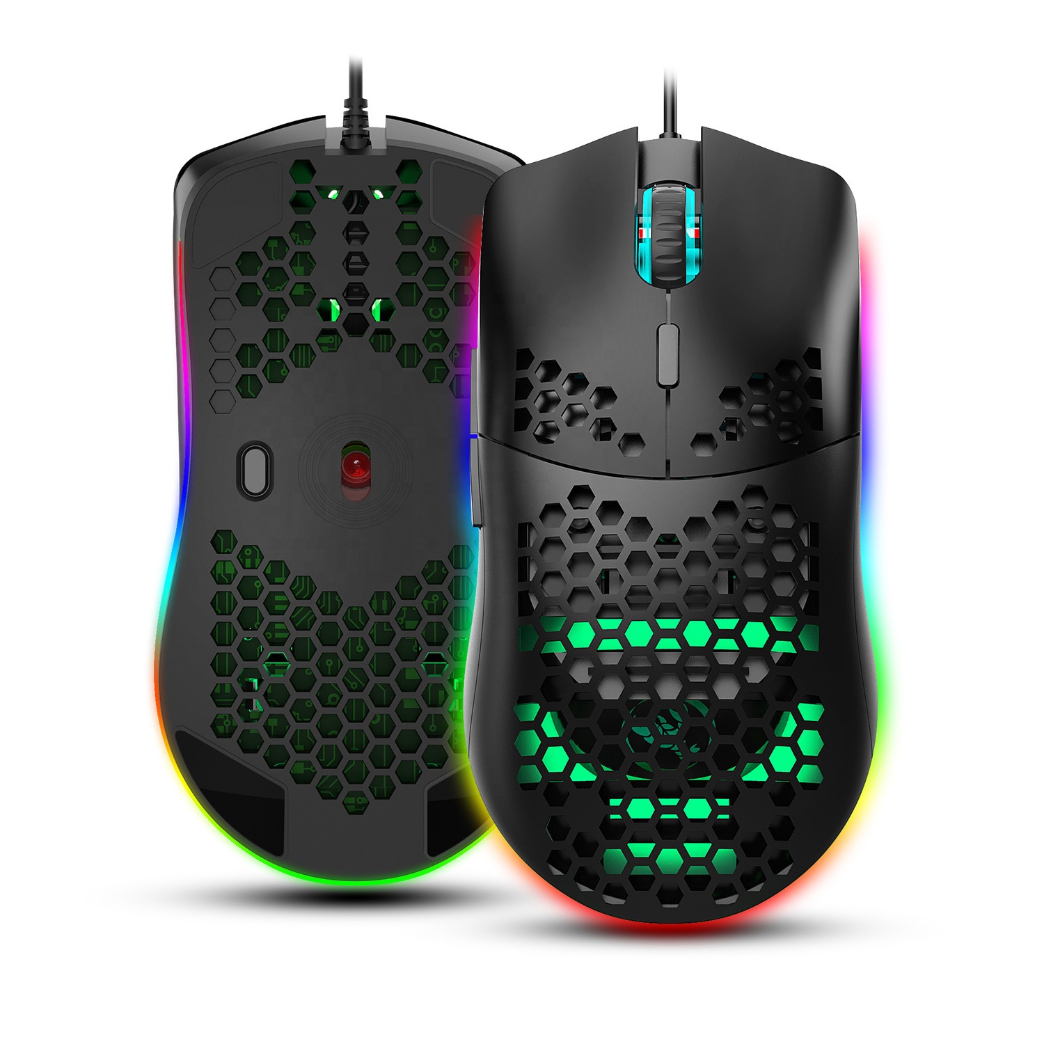Игровая компьютерная мышь, оптическая эргономичная проводная мышь 6400 точек/дюйм с подсветкой для ПК и ноутбука
