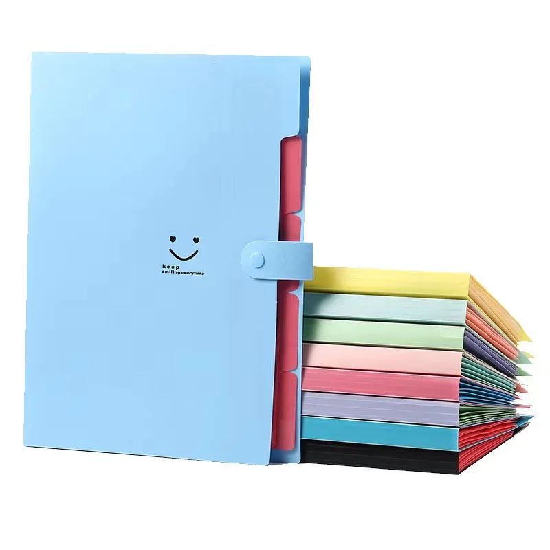 Wholesale Price Document Folder Pocket Plastic Folders Portable A4 Size Paper Expanding File Folder
