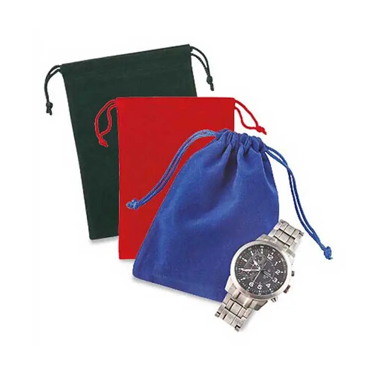 Soft quality velvet pouch with durable cord drawstring pull