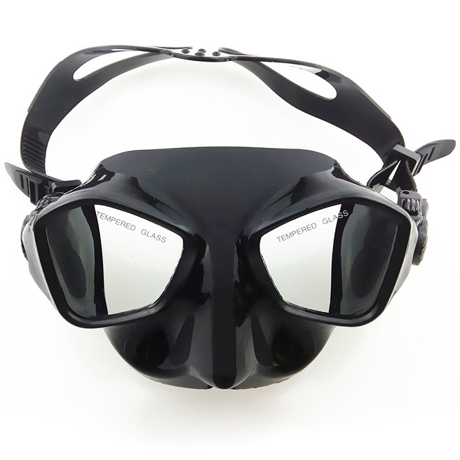 Extreme low volume spearfishing mask black silicon freediving mask dive gears tempered scuba mask diving