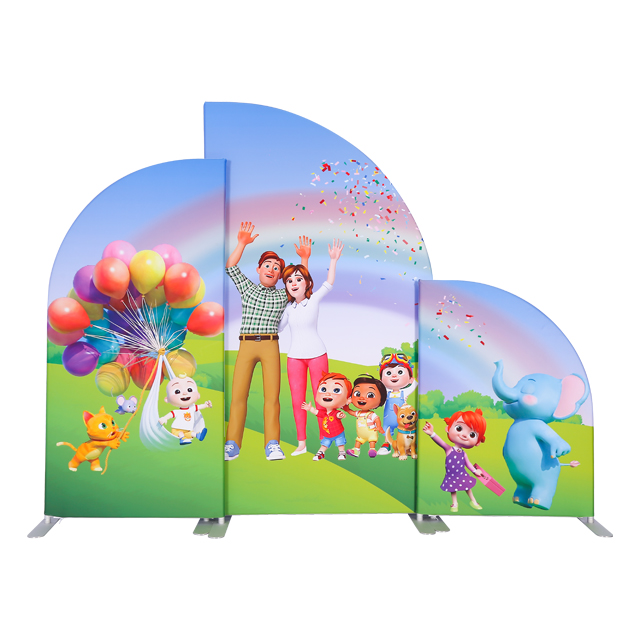 Wedding Decoration For Stand Round Party Metal Flower Wall Stage Gold Frame Backdrops Circle Event And Background Arch Backdrop