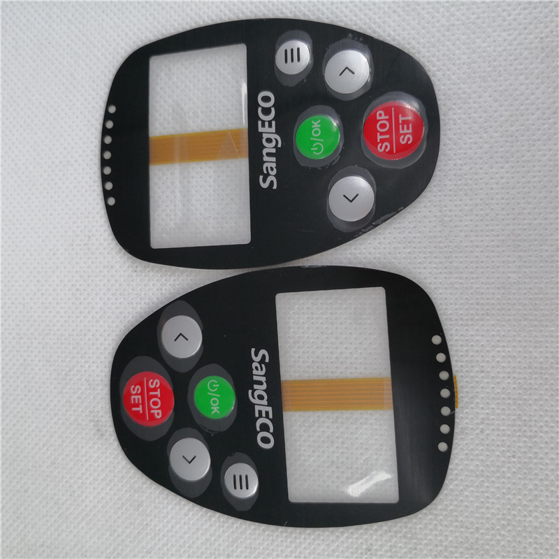 custom embossed one thin button Silk screen printing colour switch membrane