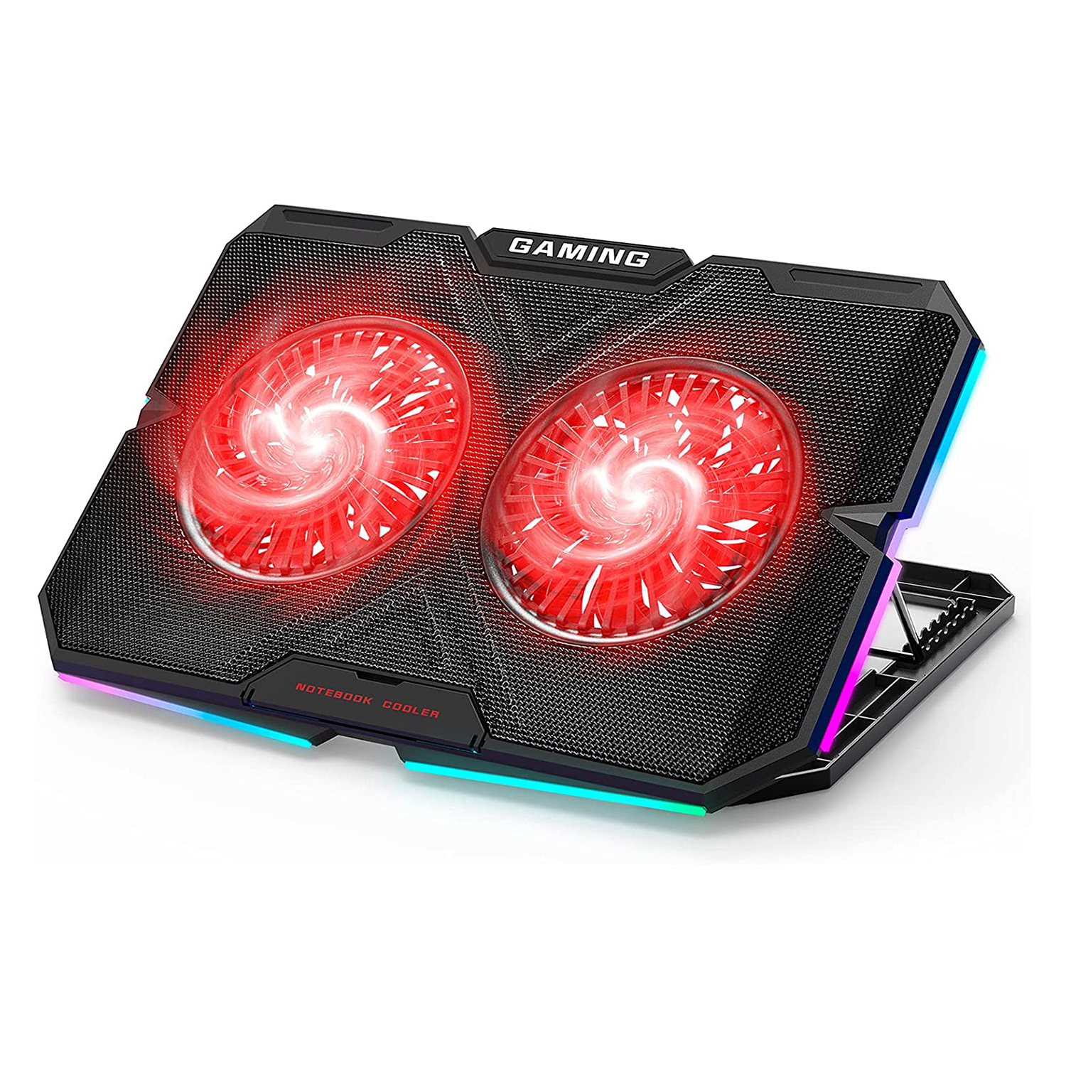2021 NUOXI New RGB Gaming Laptop Cooler Adjustable Notebook stand 1800 RPM Powerful Air Flow Cooling Pad For 10-18 inch Laptop
