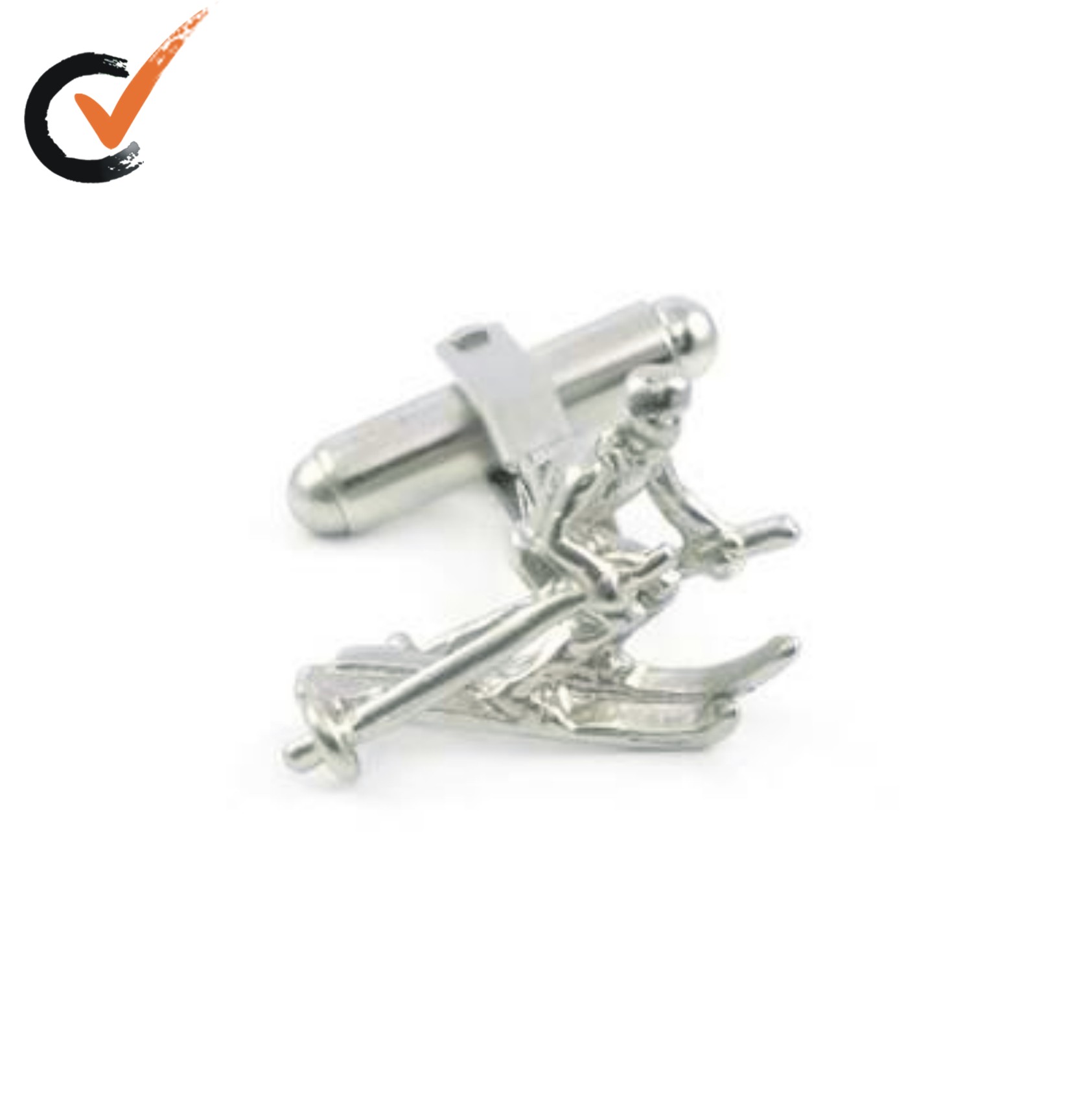 Skiing Man Cufflinks