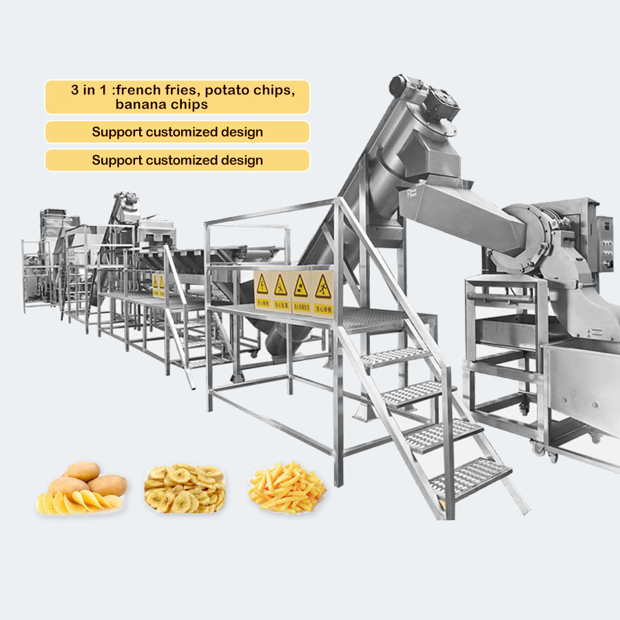 TCA Fully Automatic French Fries Making Machine Potato Chips Production Line Electric