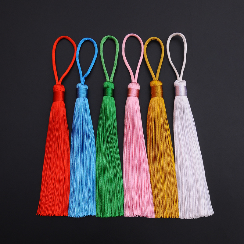17 см веревочная петля longtassels бахрома Швейные взрыва с отделкой кисточками ключ ленточки для DIY украшения занавес доступа