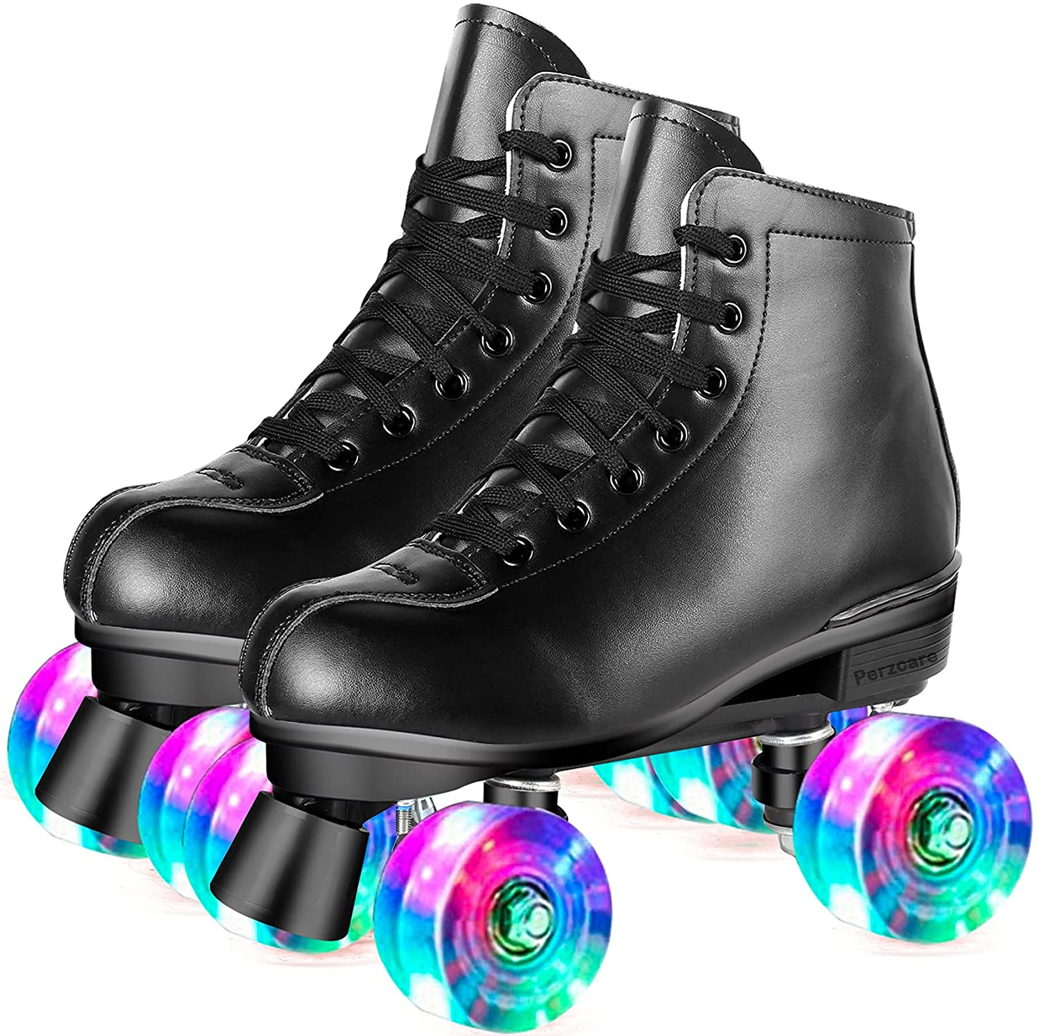 Factory High Quality Two-Row Glitter Flashing Roller Quad Skates Unisex Skating Shoes