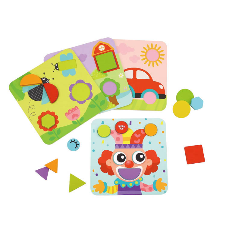 TOOKY игрушка 2020 новая деревянная игрушка 4в1 головоломка Божья коровка клоун форма для детей