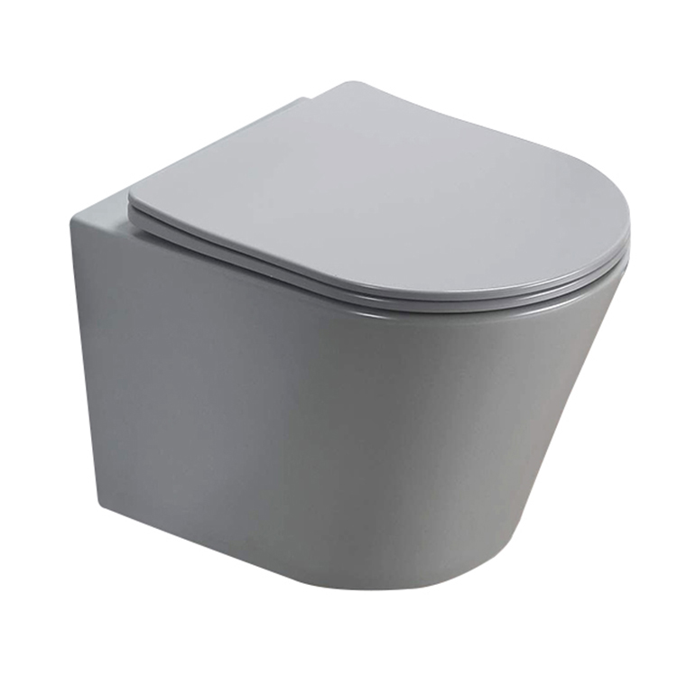 Luxury Bathroom Rimless Toilet Bowl Matte Grey Sanitarios Toilet bidet CE Sanitary Ware Wall Hung Mounted Toilets