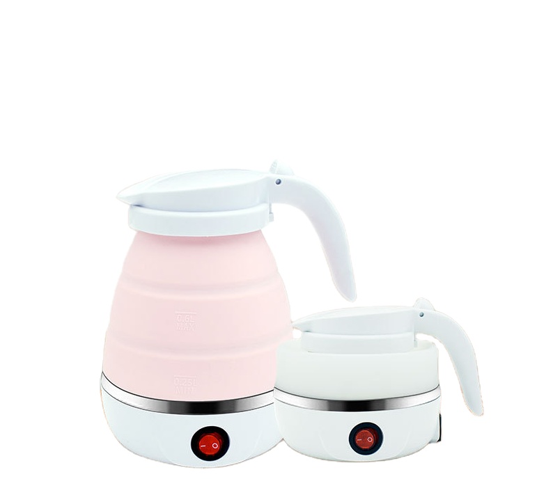 600ML Travel Folding electric water kettle - Collapsible heated hot water boiler For Coffee - Dual Voltage Portable kettle
