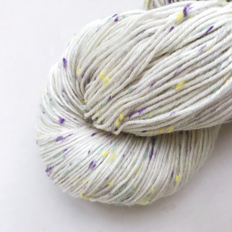Lotus Yarn SW меринос Nep пряжа ручное вязание и вязание крючком Неокрашенная цветная пряжа
