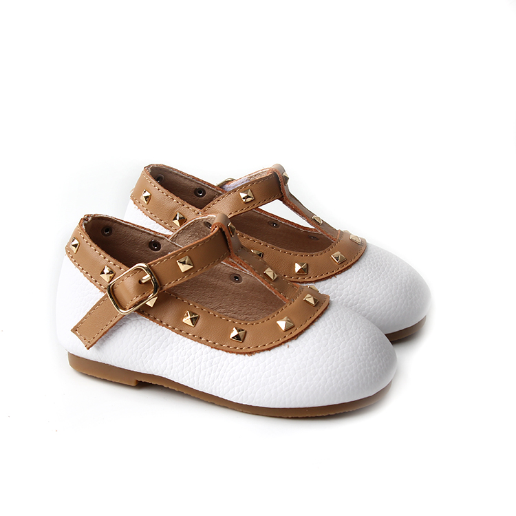 High Quality girl shoes ballerina plaid flat baby children casual leather kids dress shoes