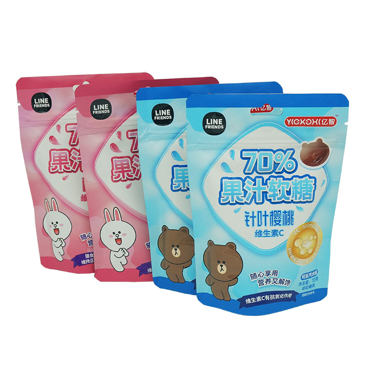 custom snack shopping plastic snack zip bags for health snacks