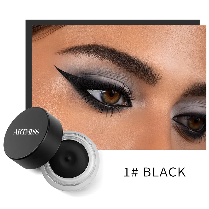 ARTMISS Black Brown Color Waterproof Professional Smooth Eyeliner Gel For Eye Liner Makeup Cream