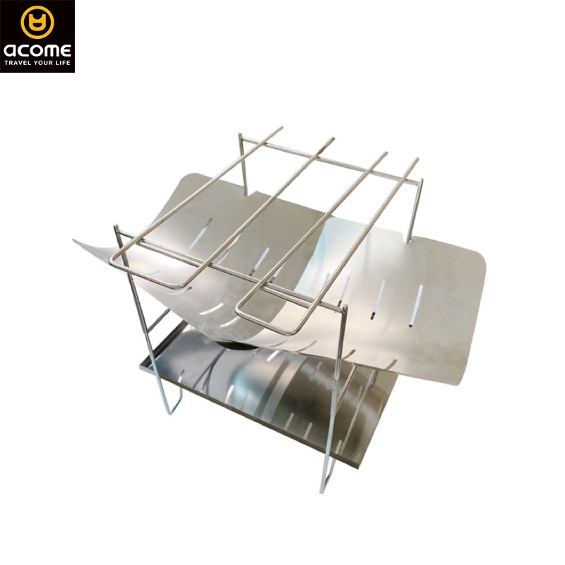 ACOME hot sale bbq grills charcoal smoker portable stainless steel camping travel picnic tools