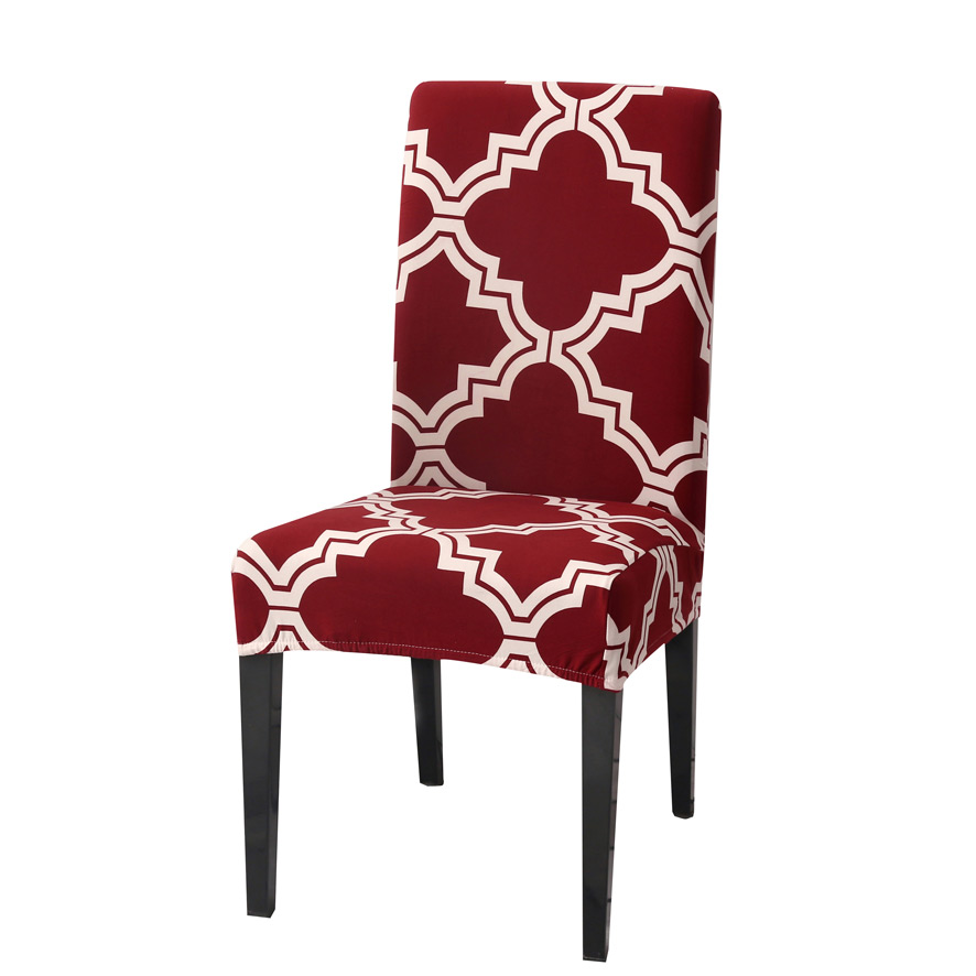 New Arriving Mediterranean Style Novelty Protective Red Chair Covers for Home Dining Room