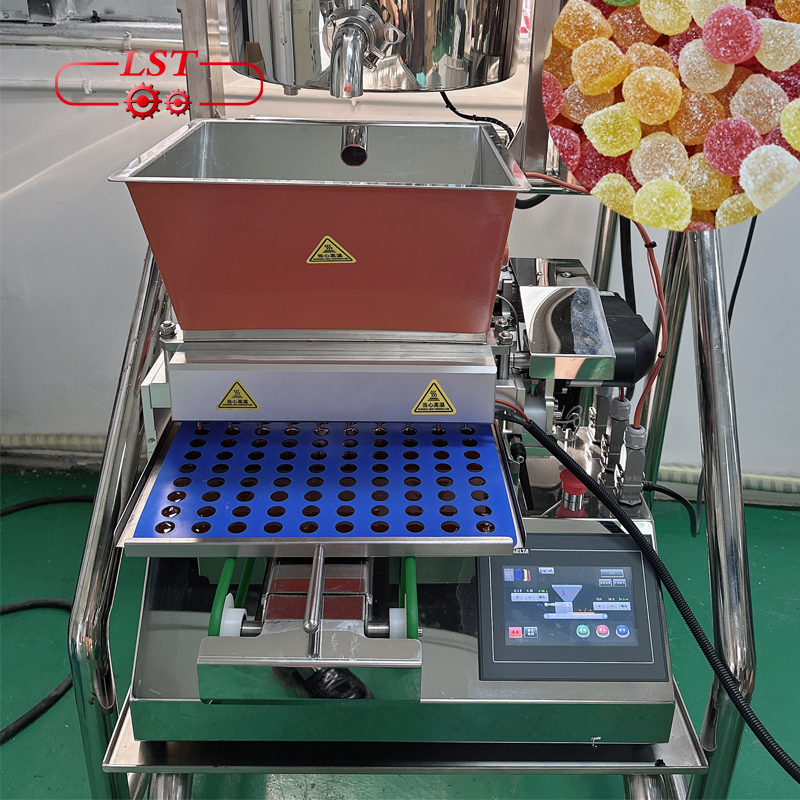 LST New Automatic Desktop Chocolate Gummy Jelly Hard Candy Chocolate Depositing Machine with sugar cooker