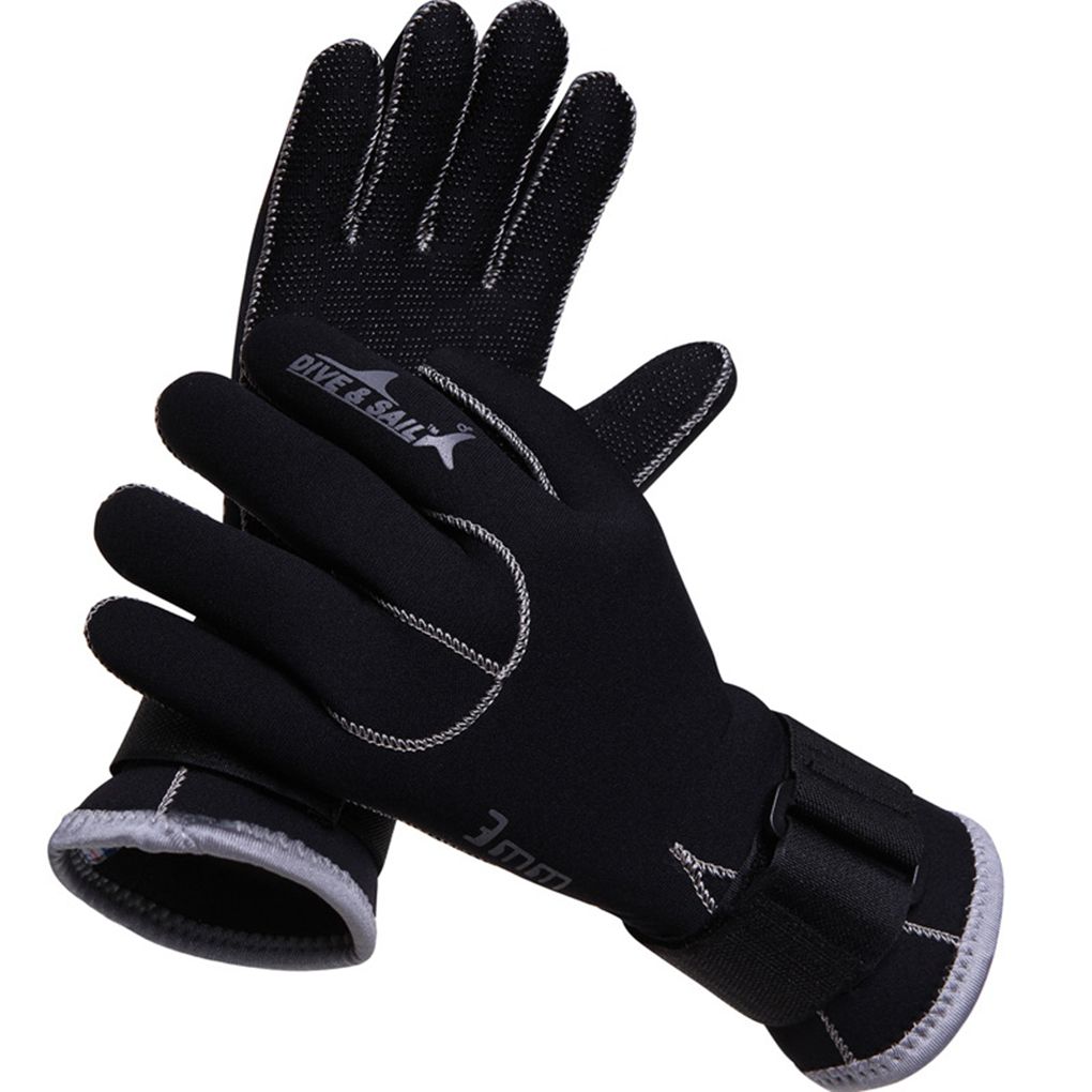 Adults Neoprene 4mm Waterproof Diving Non-slip Snorkeling Swimming Gloves