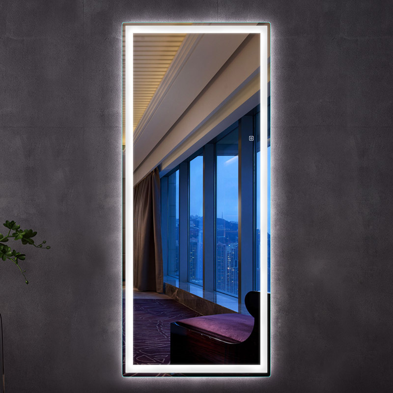 Hot Sale Custom Touch Control SMART LED White Light OEM full length led mirror touch switch bathroom led mirror