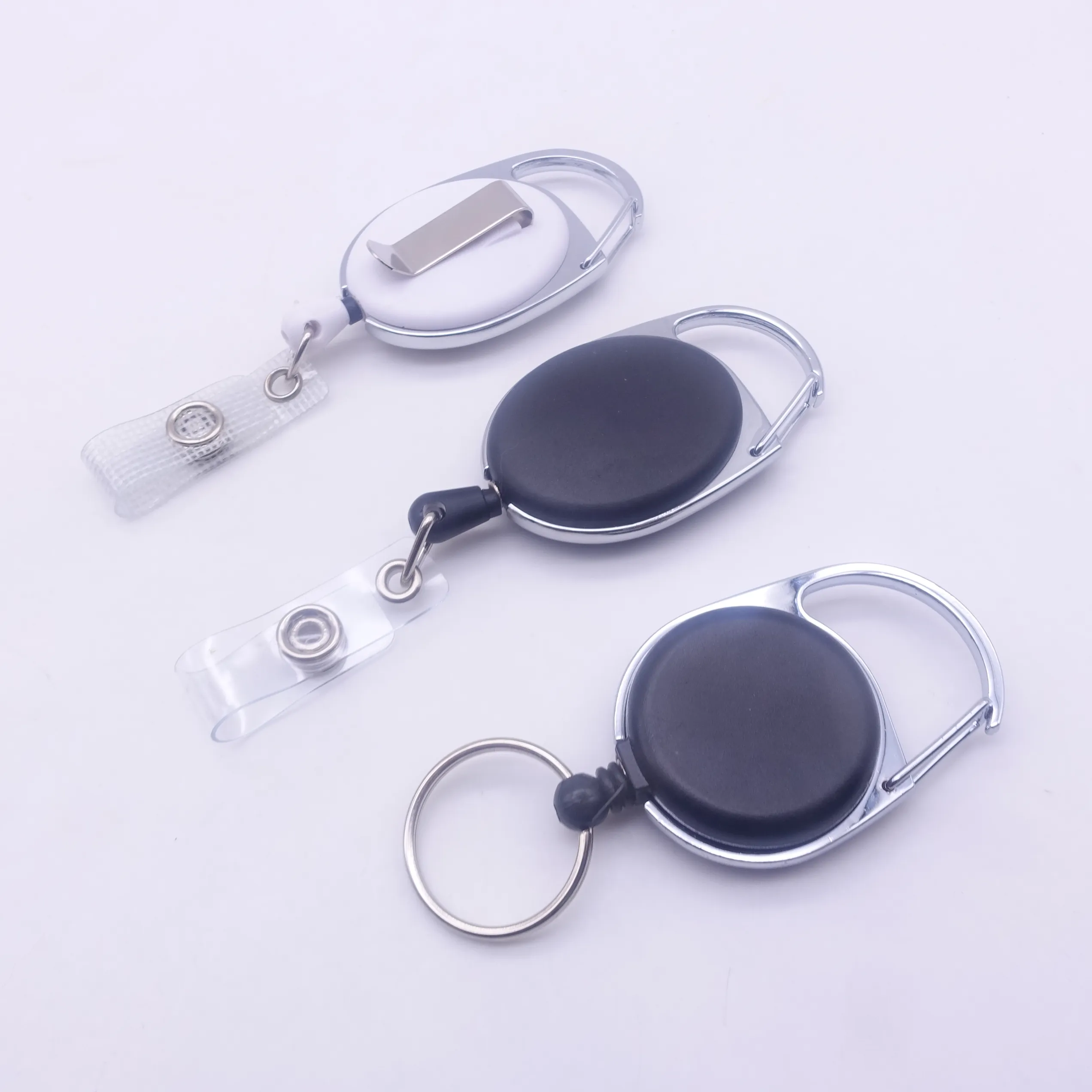 Designer custom yoyo id retractable magnetic badge reels/ nurse plastic badge holder clips
