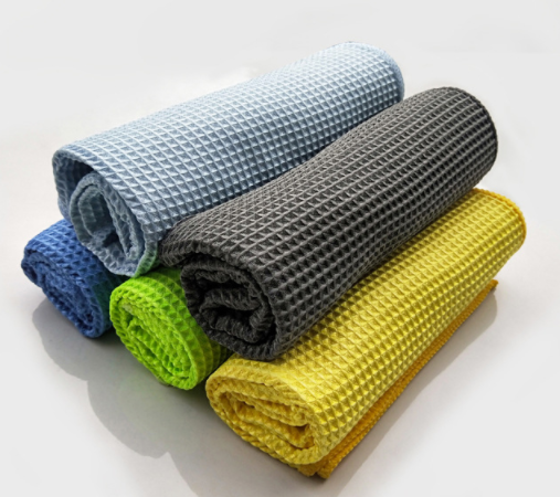 40*40CM color waffle weave microfiber absorbent car washing cleaning drying cloth towel car polishing towel